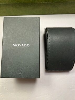 Vintage Movado Watch Box Gray Empty Used